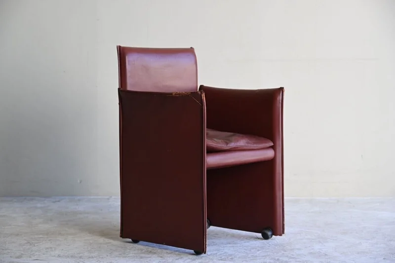 Cassina カッシーナ CAB アームチェア 本革 ボルドー イタリア ヴィンテージ